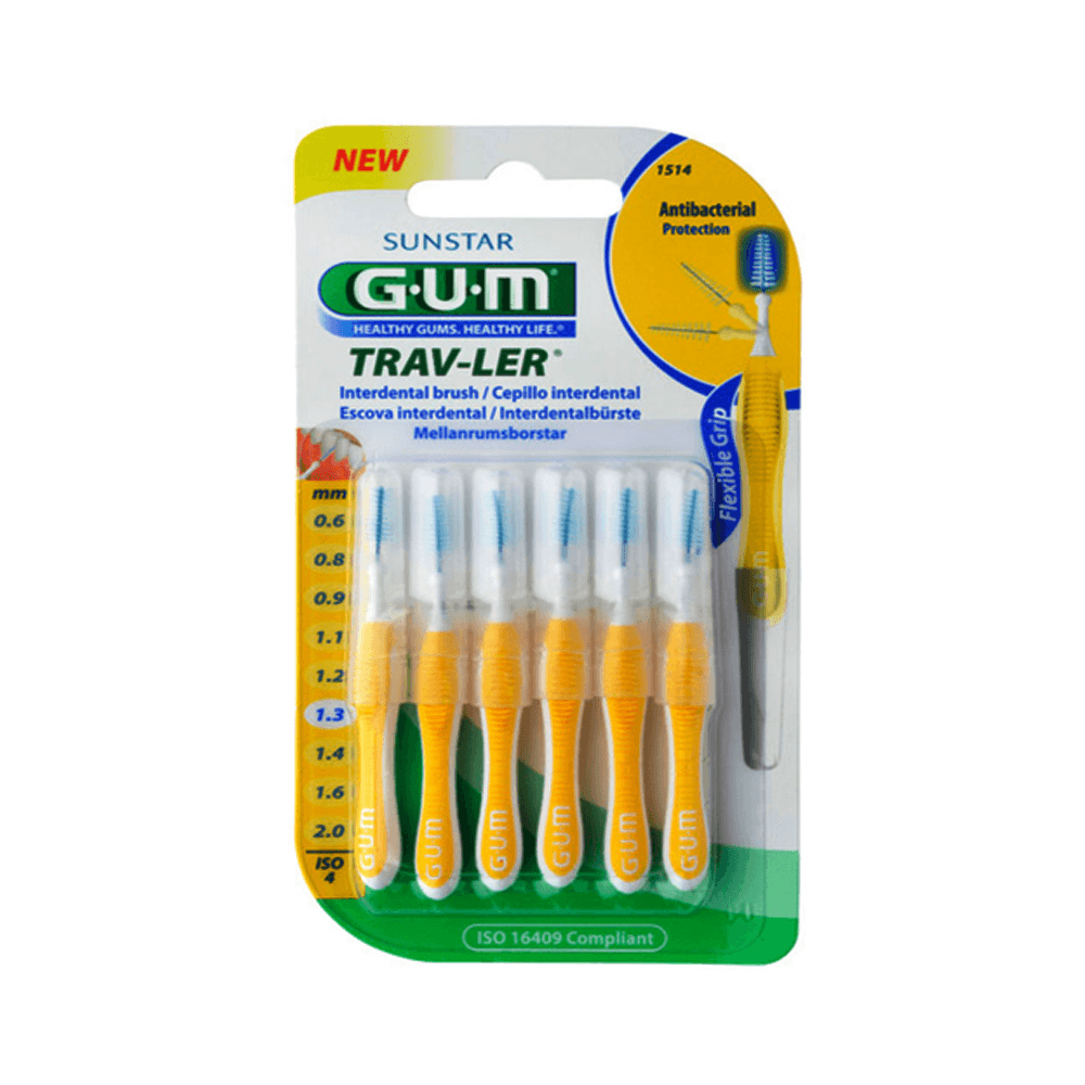 Gum Interdental Brush 1.3Mm 6Pcs
