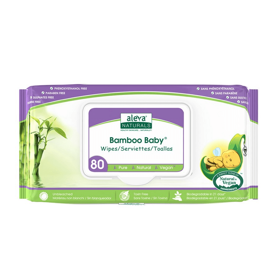 Aleva Naturals Bamboo Baby Wipes - 80Pcs