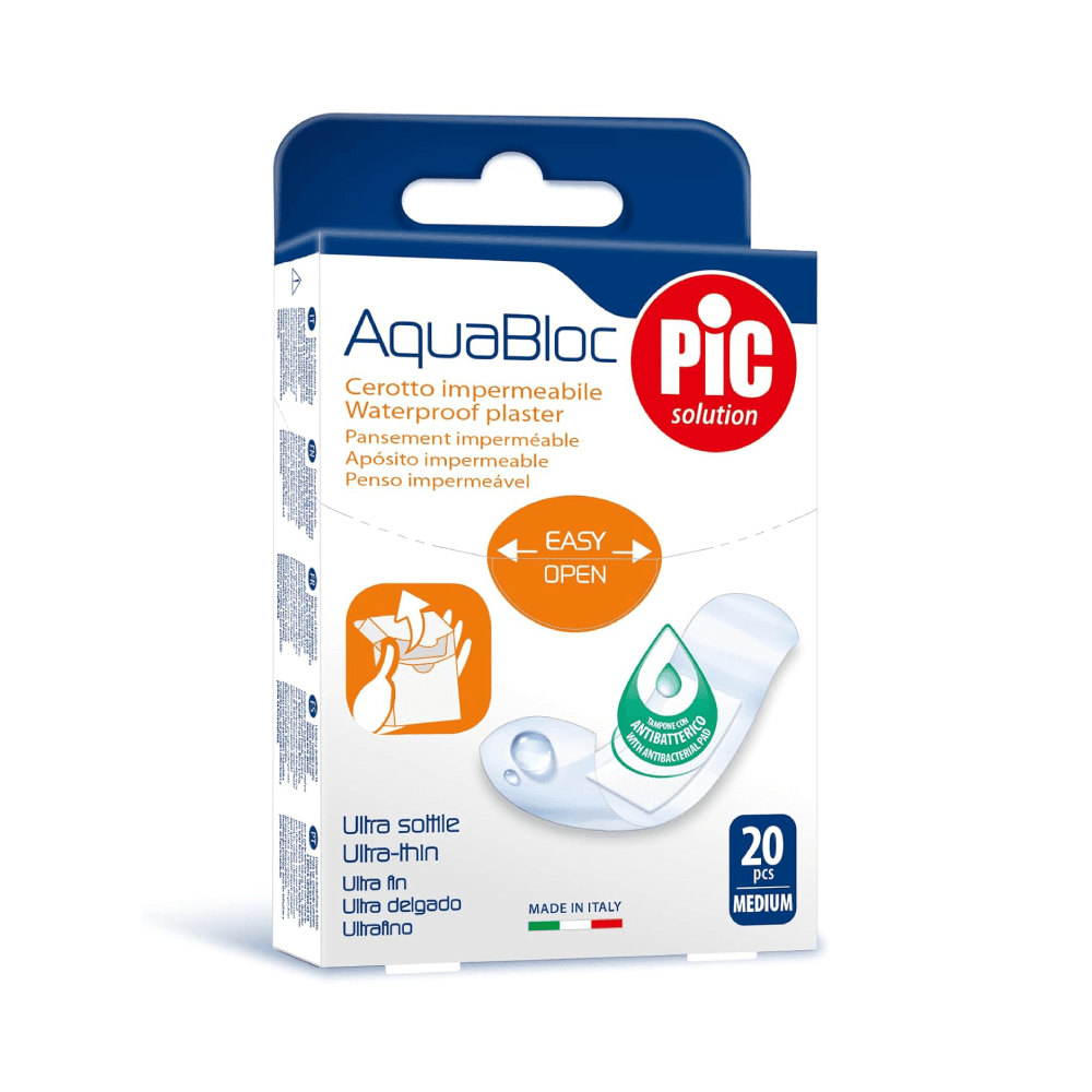 Pic Aquabloc Waterproof Plaster Ultra Thin M 19x72mm 20Pcs (Ref-02024000)