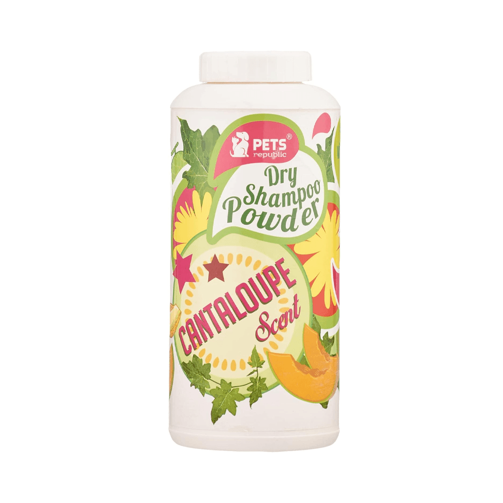 Pets Republic Dry Shampoo Powder Cantaloupe Scent for Cats & Dogs 500ml