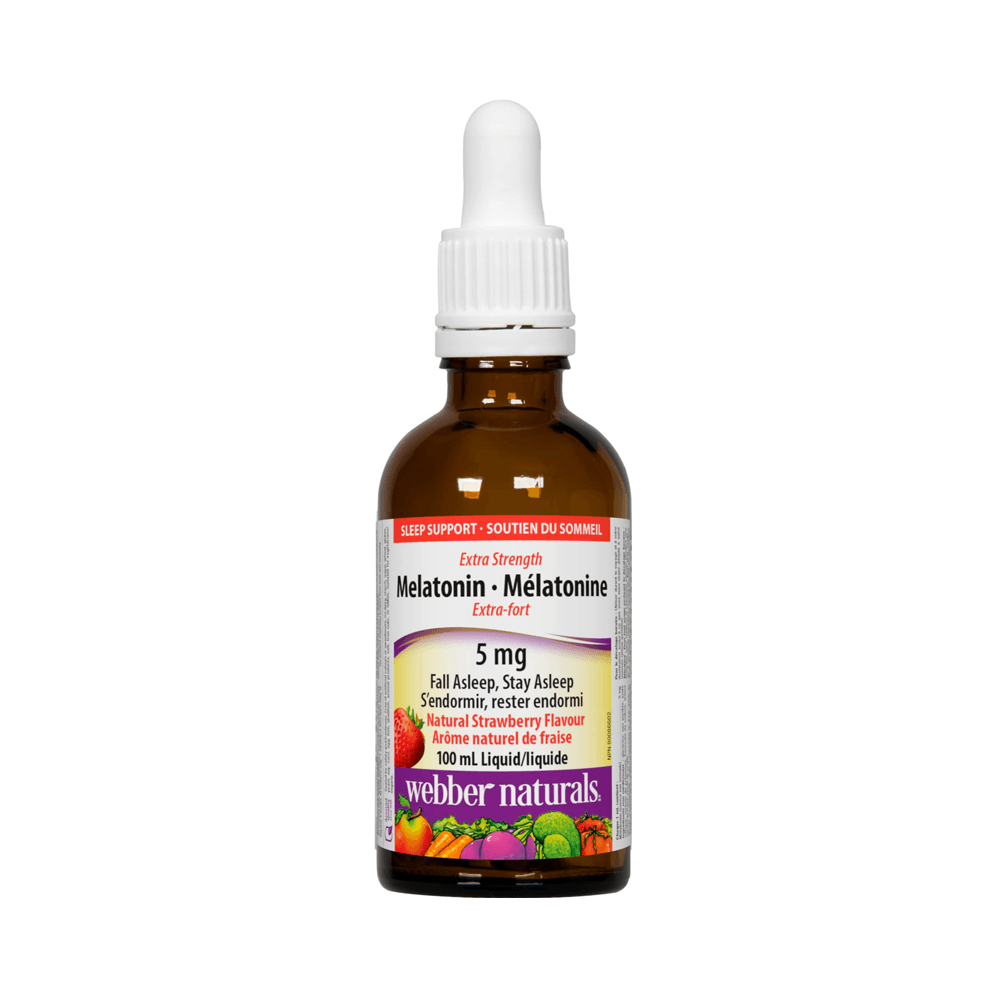 Webber Natural Melatonin Strawberry Flavour Liquid 100mg