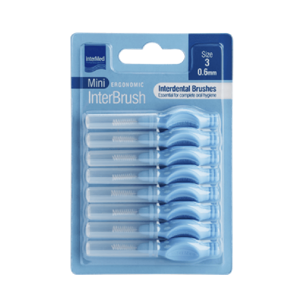 InterMed Mini Ergonomic Interdental Brushes 0.6mm Size 3 8Pcs