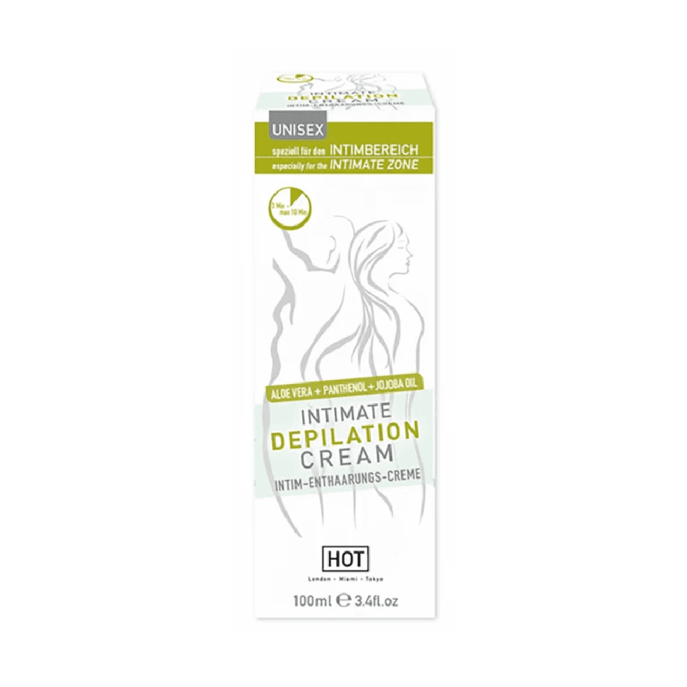 Hot Intimate Depilation Unisex Cream  Aloe Vera Jojoba Oil 100ml