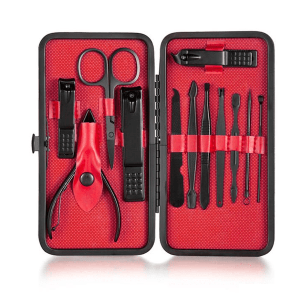 Pedicure & Manicure Kit Black 12Pcs