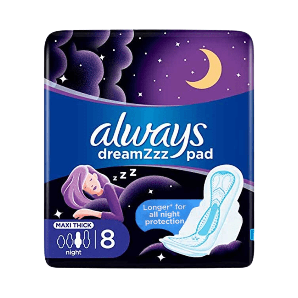 Always Dreamzzz Maxi Thick With Wings Night Pads 8Pcs