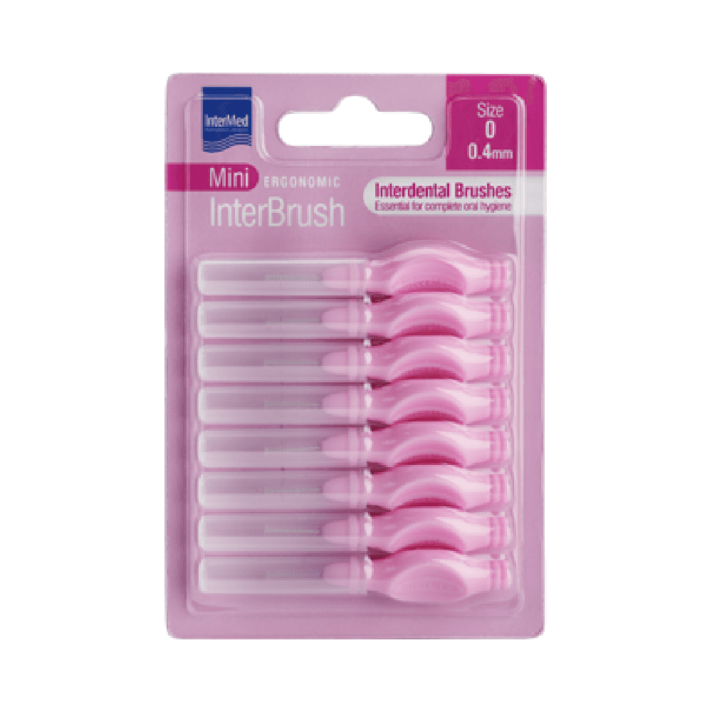 InterMed Mini Ergonomic Interdental Brushes 0.4mm 8Pcs