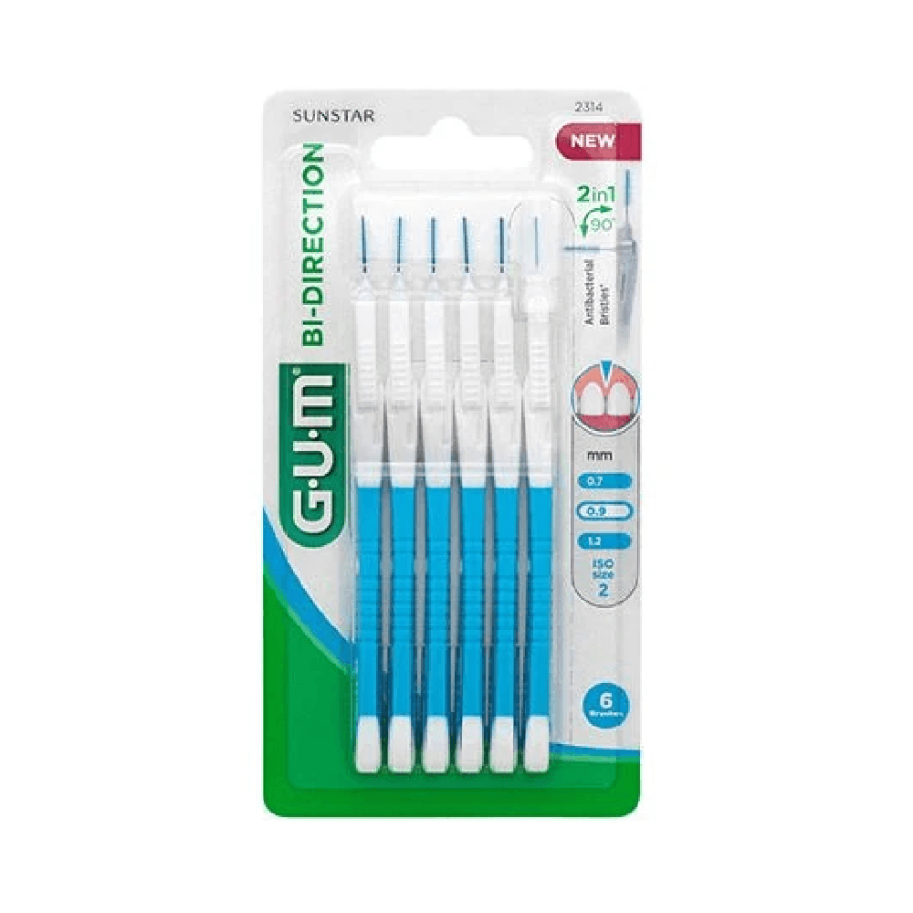 Gum 2314 Bidirection Interdental Brush 6Pcs 