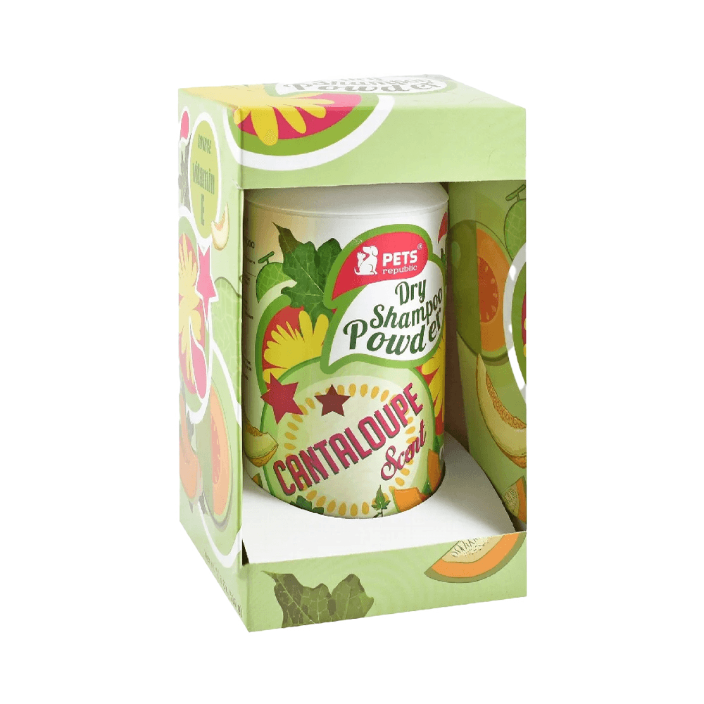 Pets Republic Dry Shampoo Powder Cantaloupe Scent for Cats & Dogs 500ml