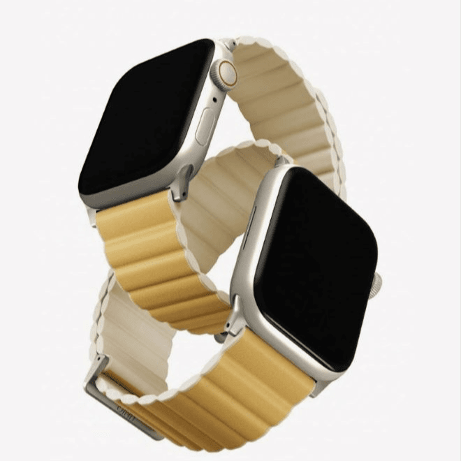 Uniq Revix Premium Magnetic Strap For Apple Watch 41/40/38Mm - Canary (Canary Yellow/Ivory)