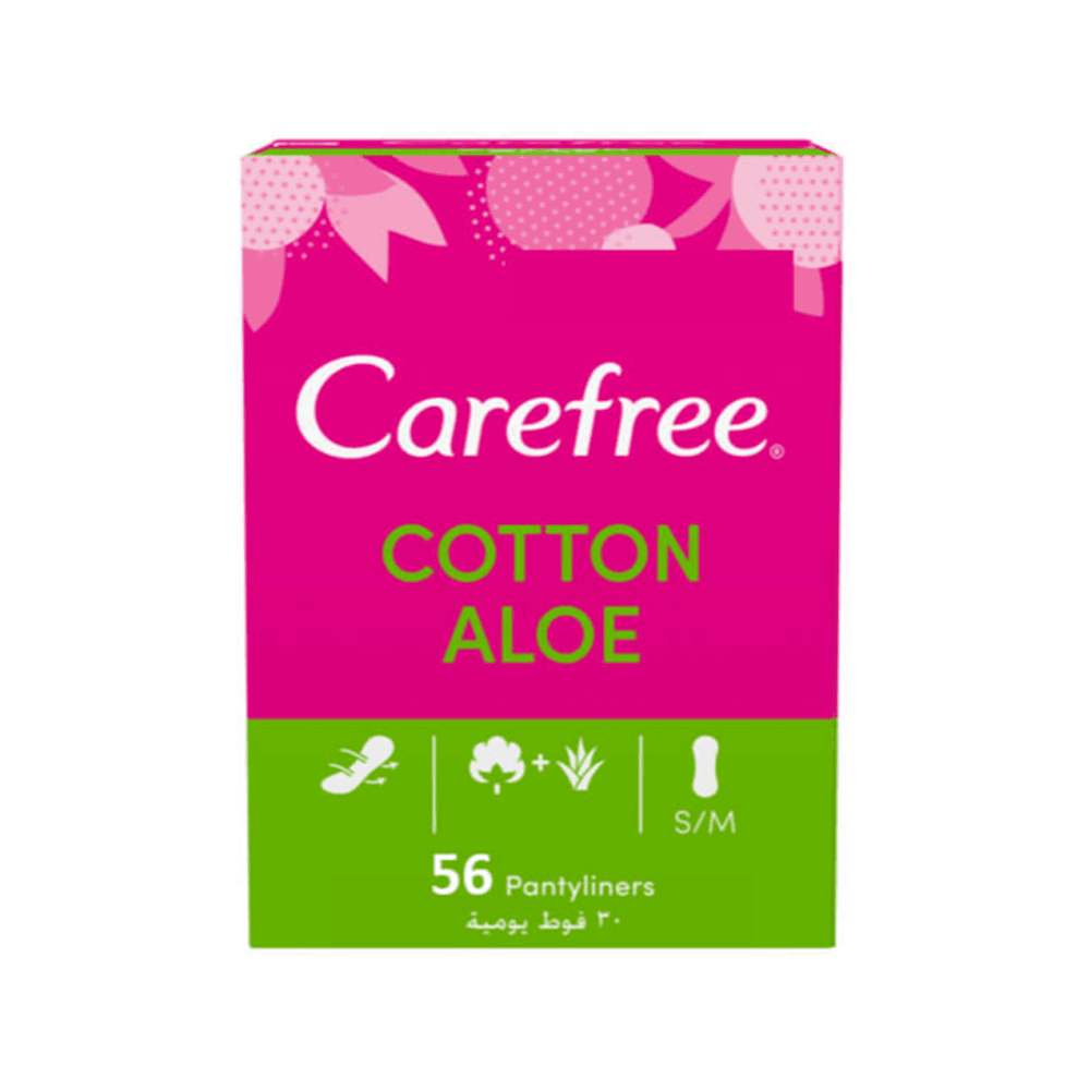 Carefree Cotton Feel Aloe Pantyliners 56Pcs