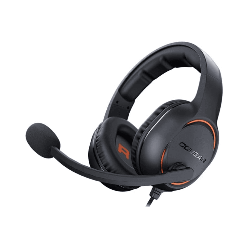 كوجر HX330 سماعة رأس بتقنية إلغاء الضوضاء، اللون الأسود