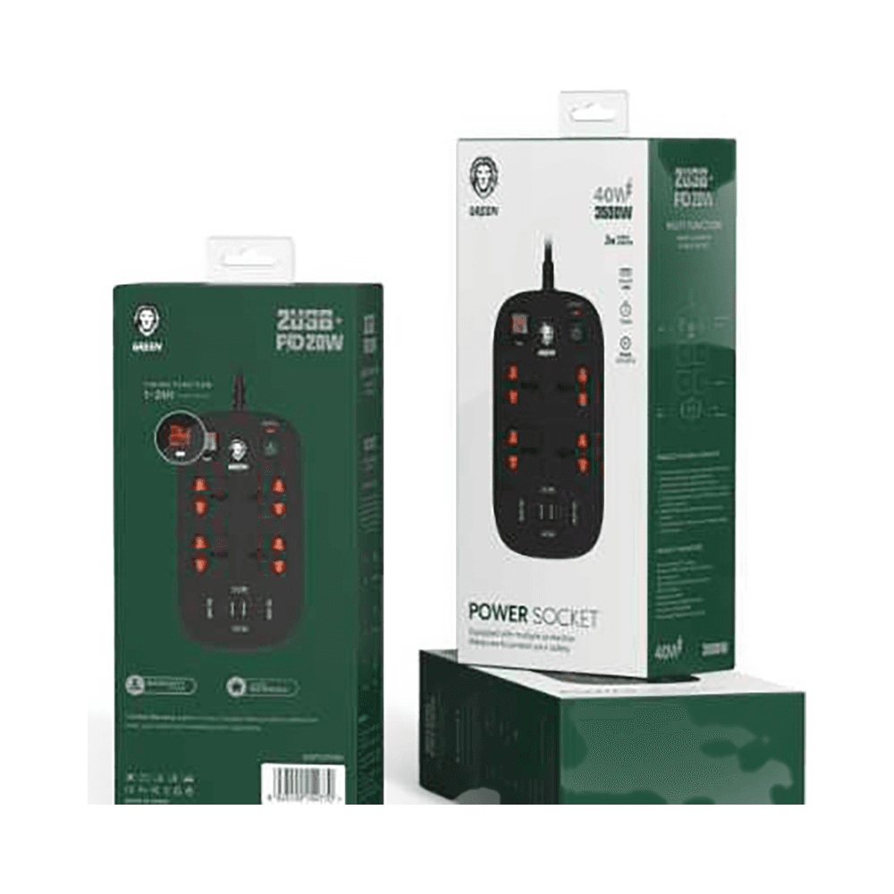Green Lion GNPS2PDBK Power Socket 40W