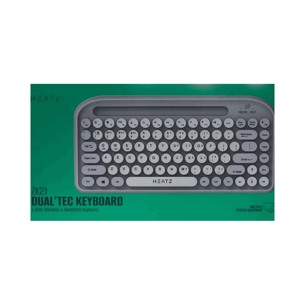 Heatz Dual Tec Zk21 Wireless & Bluetooth Keyboard