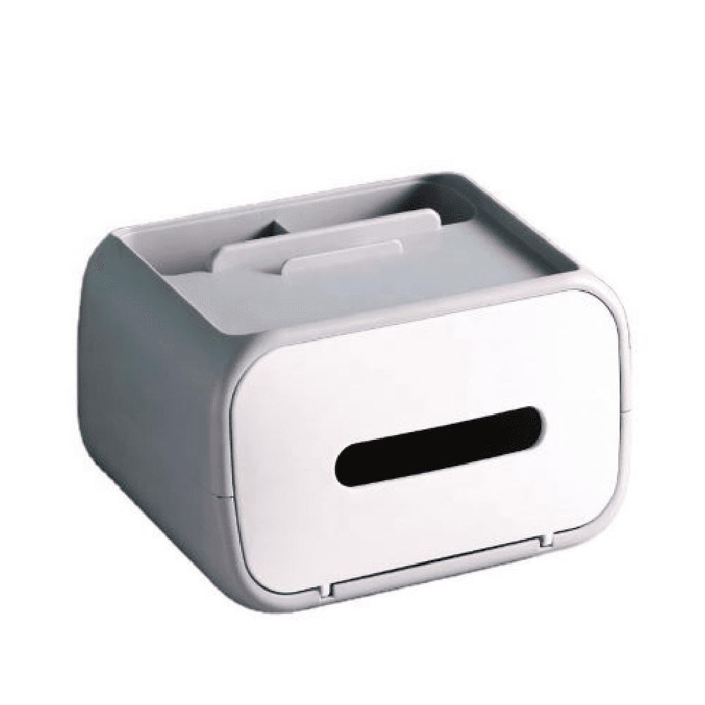 Plastic Tissue Box White