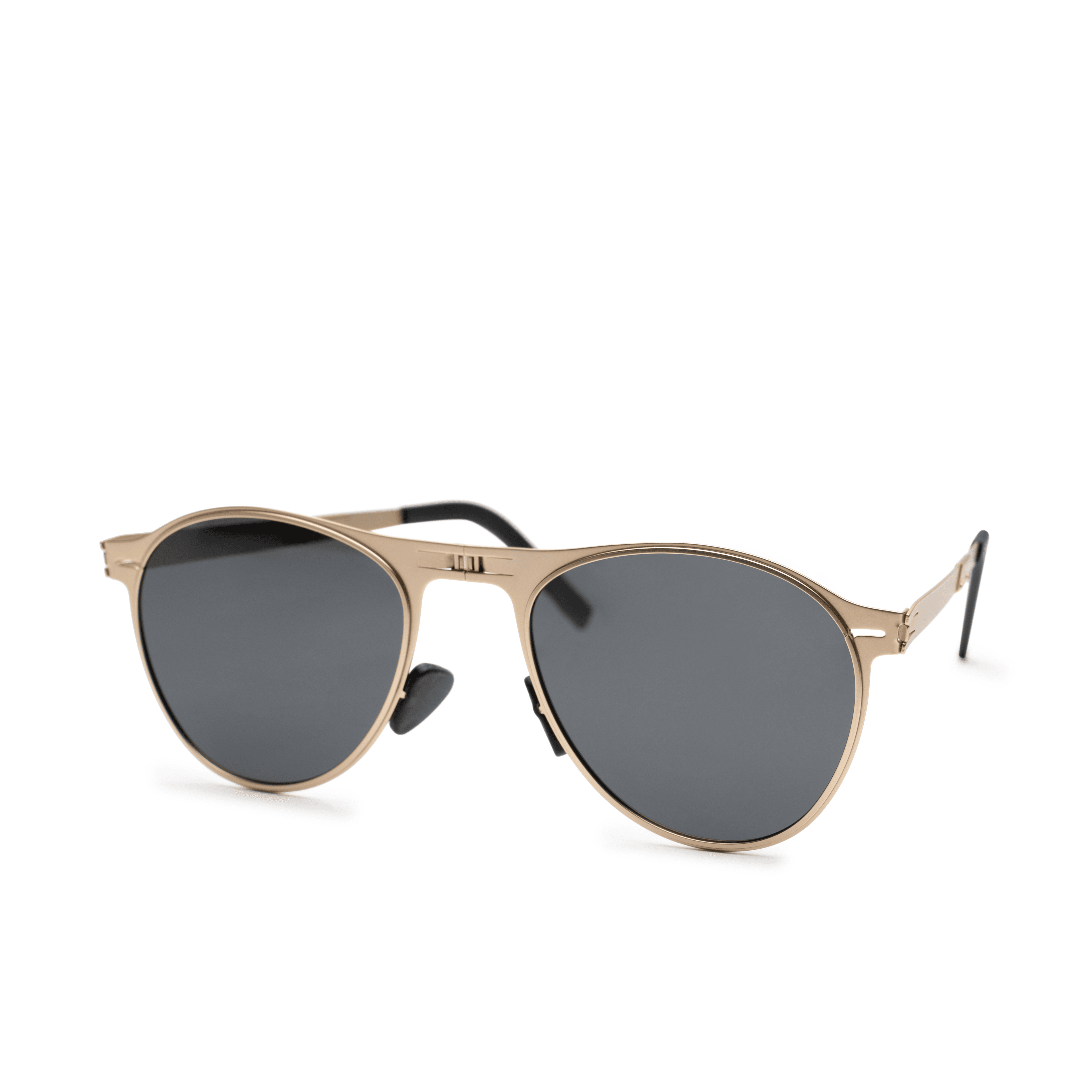 Moon Gold On Black Sunglasses