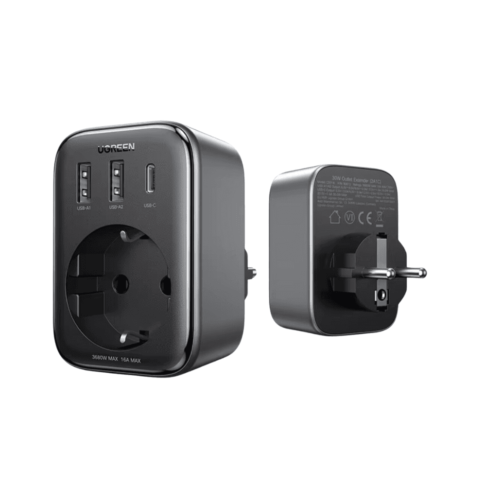 UGREEN 4-in-1 30W PD Type B Travel Adapter with USB Ports