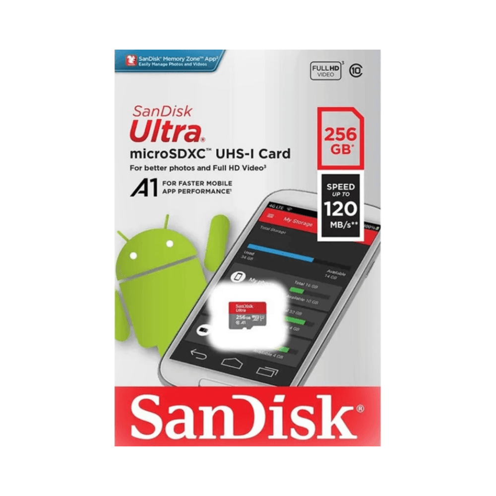 SanDisk 256GB Ultra Micro SDXHC UHS-I Memory Card
