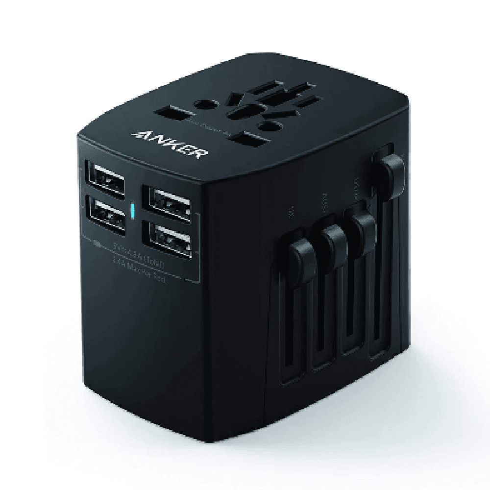 Anker Universal Travel Adapter with 4 USB-A Ports