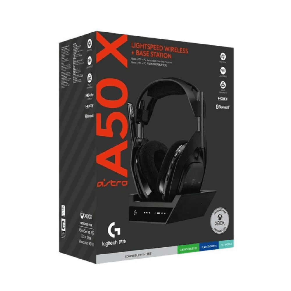 Astro A50 X Lightspeed Wireless Gaming Headset with Base Station Black