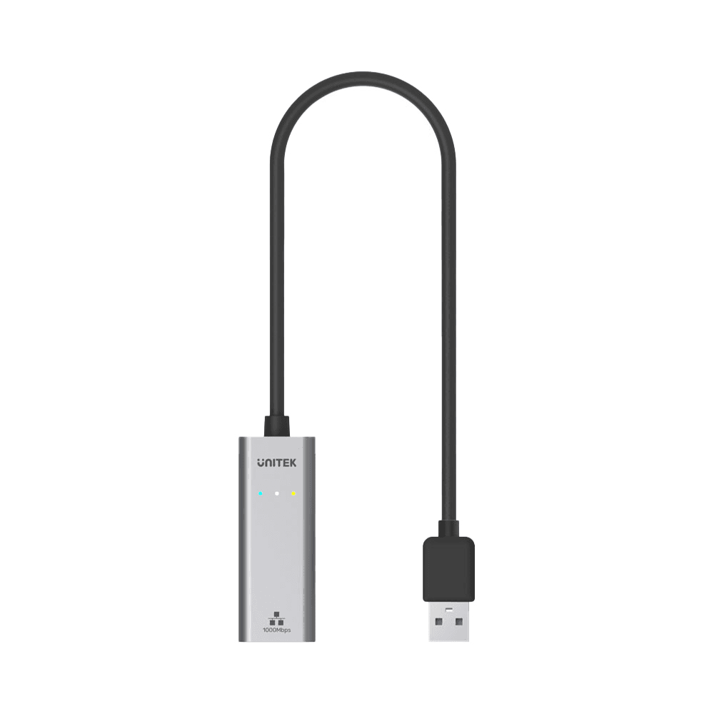 وصلة يونيتك لتحويل مدخل USB الى مدخل انترنت Ethernet / طول 30Cm