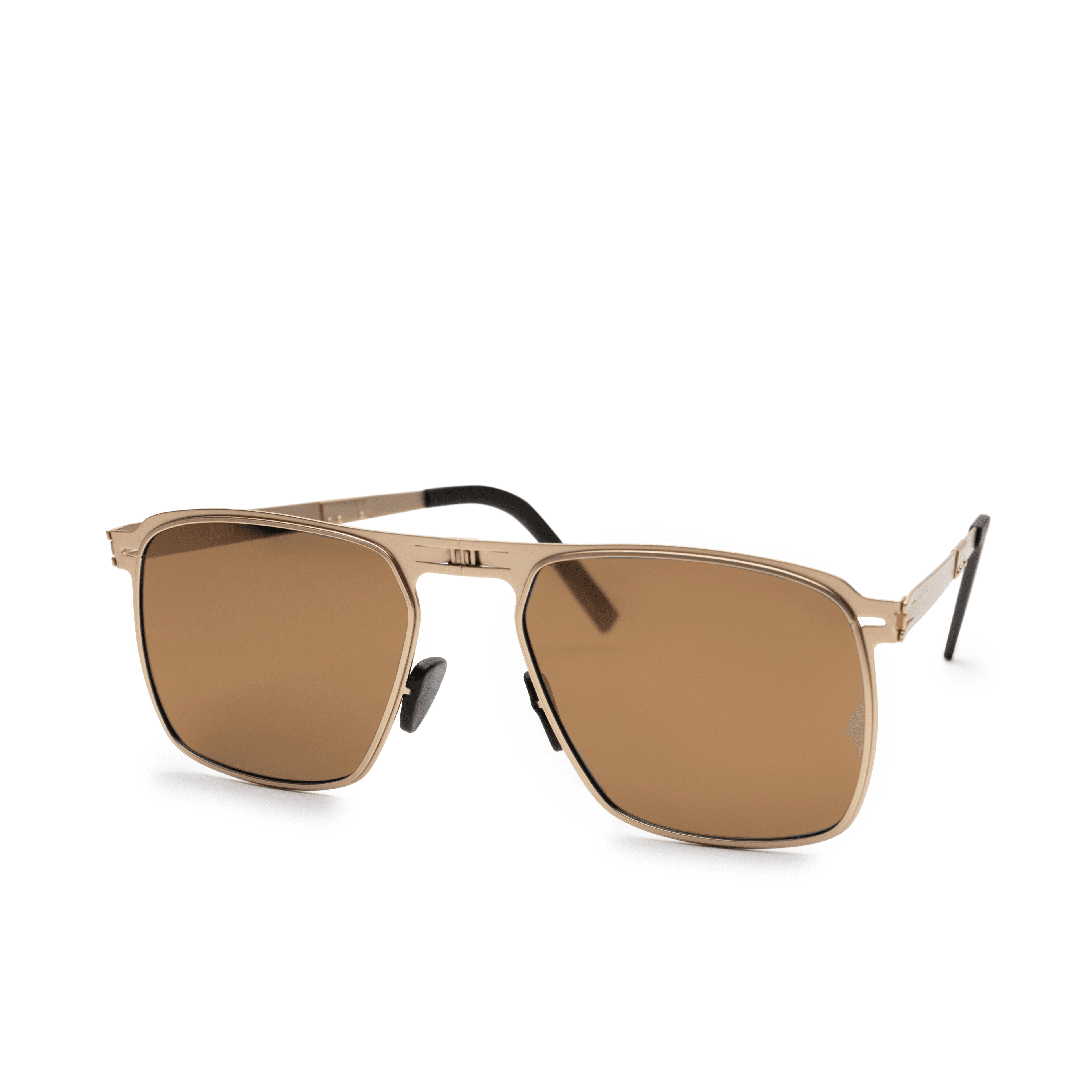 Fire Gold On Brown Sunglasses