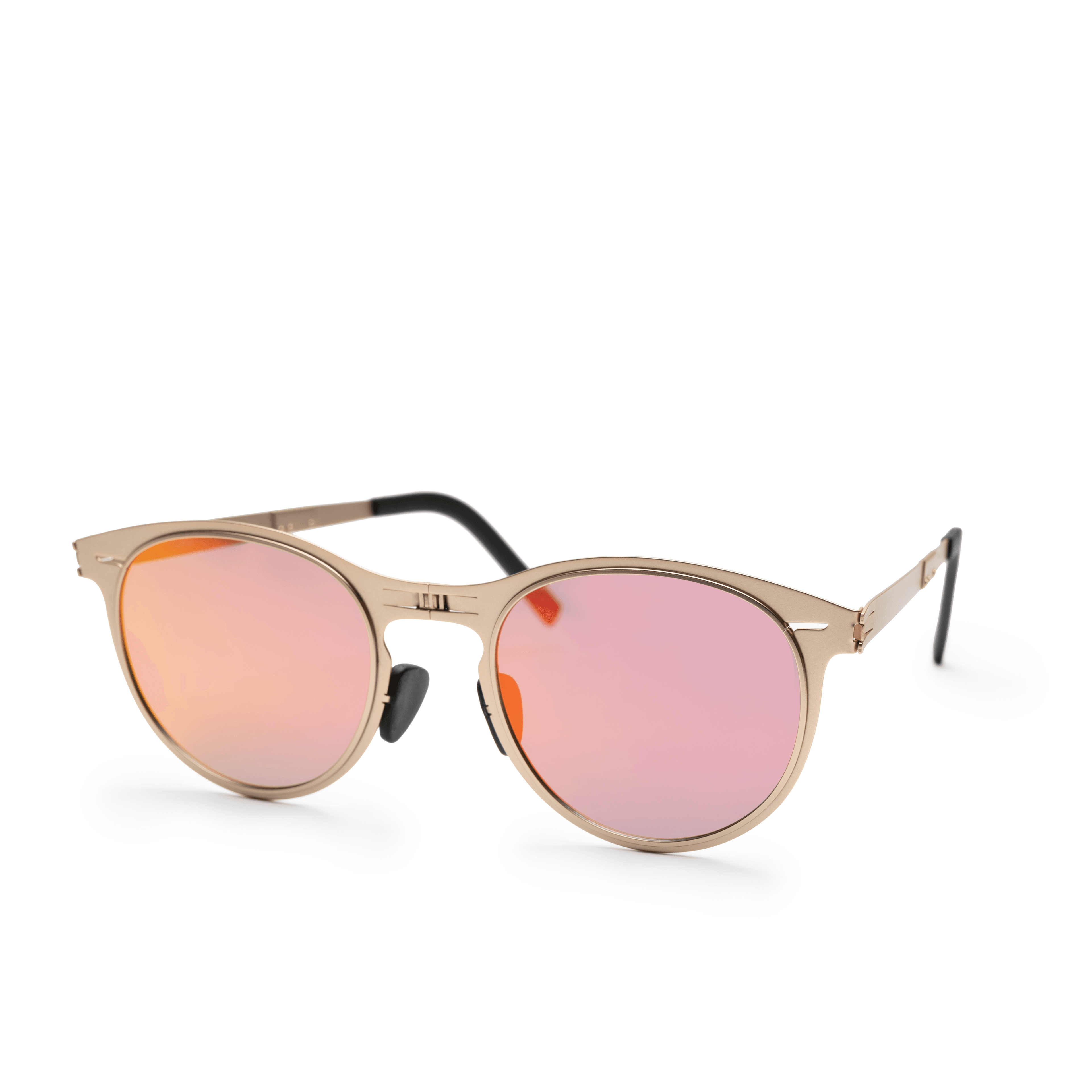 Earth Gold On Red Mirror Sunglasses