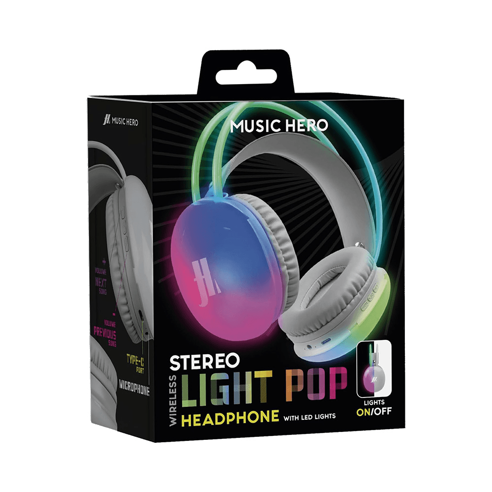Karler Bass Wireless Headset with RGB LED Light Black