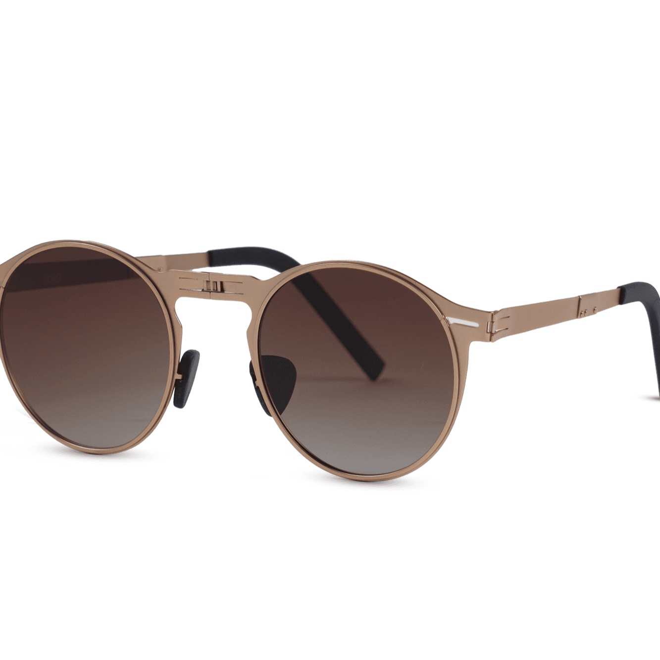 Space Gold On Brown Gradient Sunglasses
