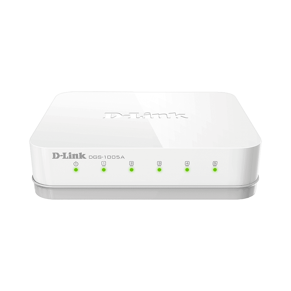 دي لينك، محول سطح المكتب 5 منافذ جيجابت DGS-1005A، أبيض