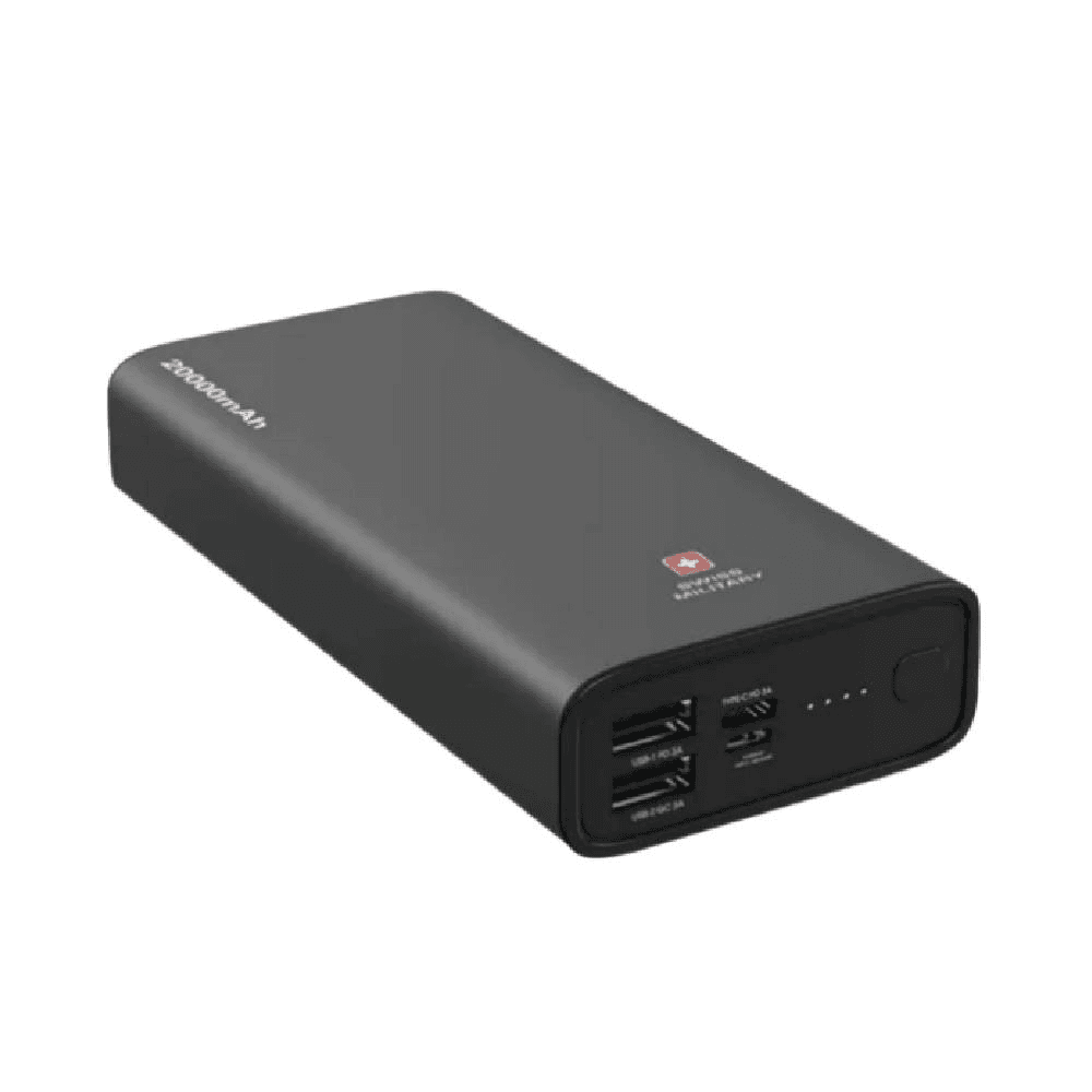 Swiss Military Chandoline 20W QC with Type-C PD 20000mAh Power Bank Black