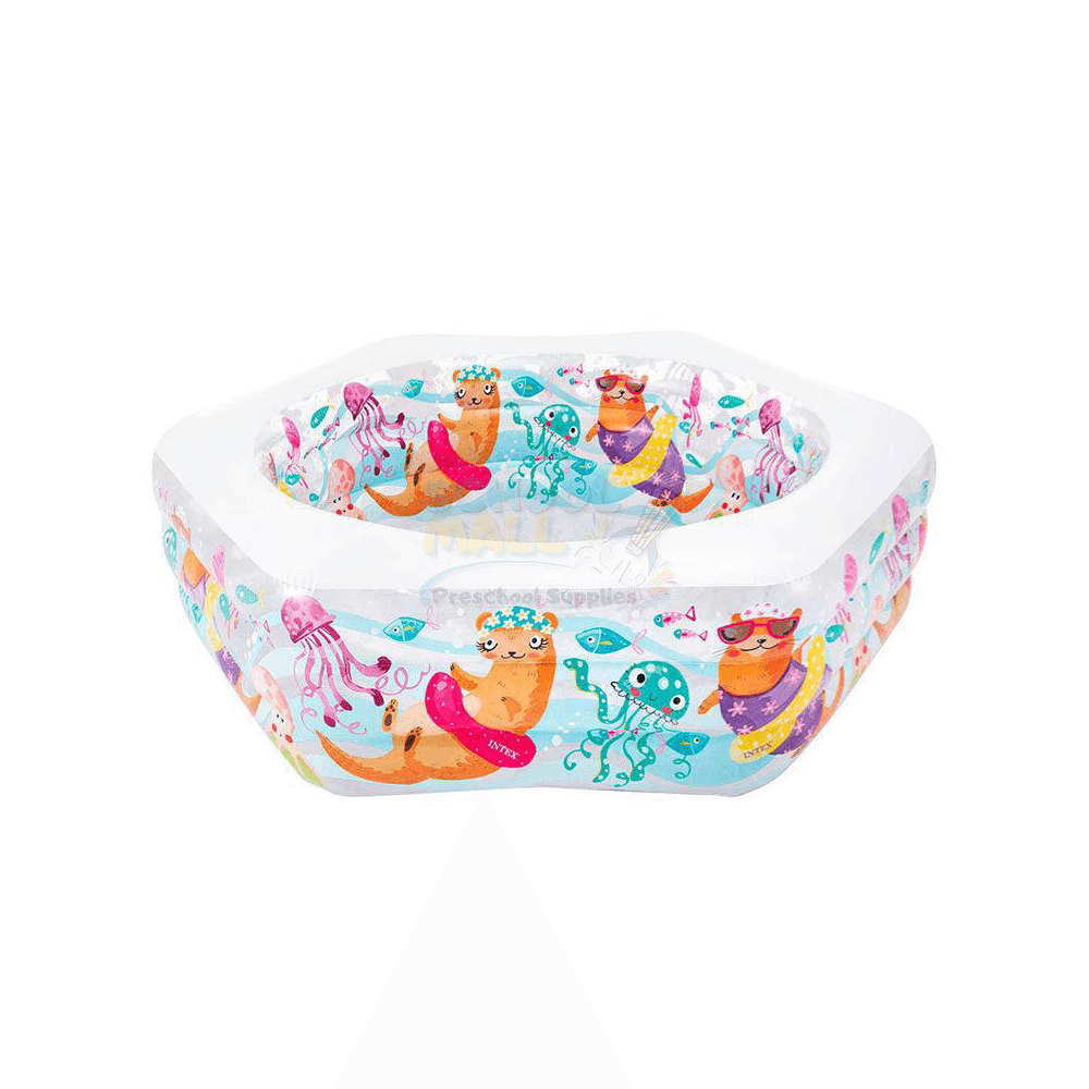 White Inflatable Swimming Ring With Octopus Design