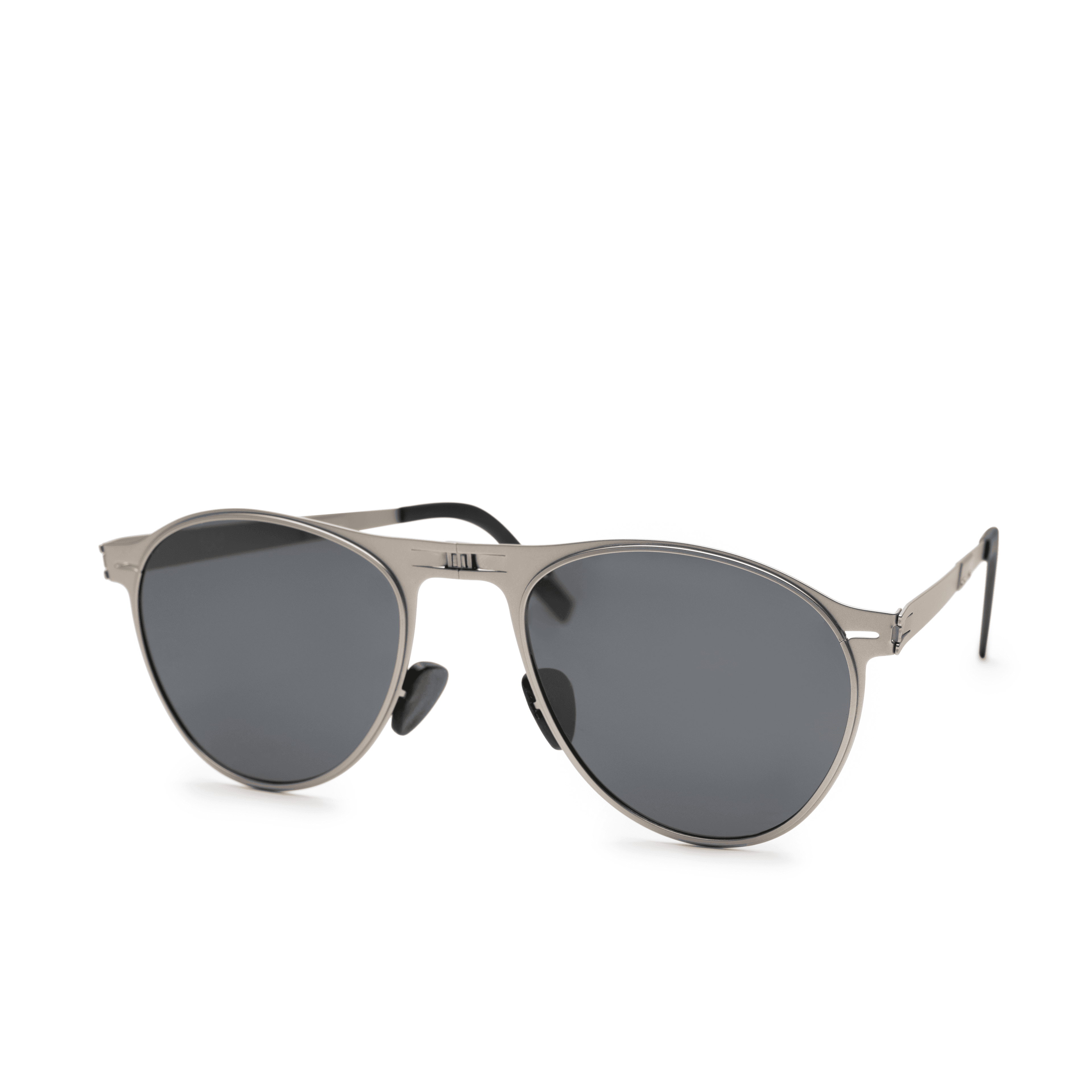 Moon Silver On Black Sunglasses