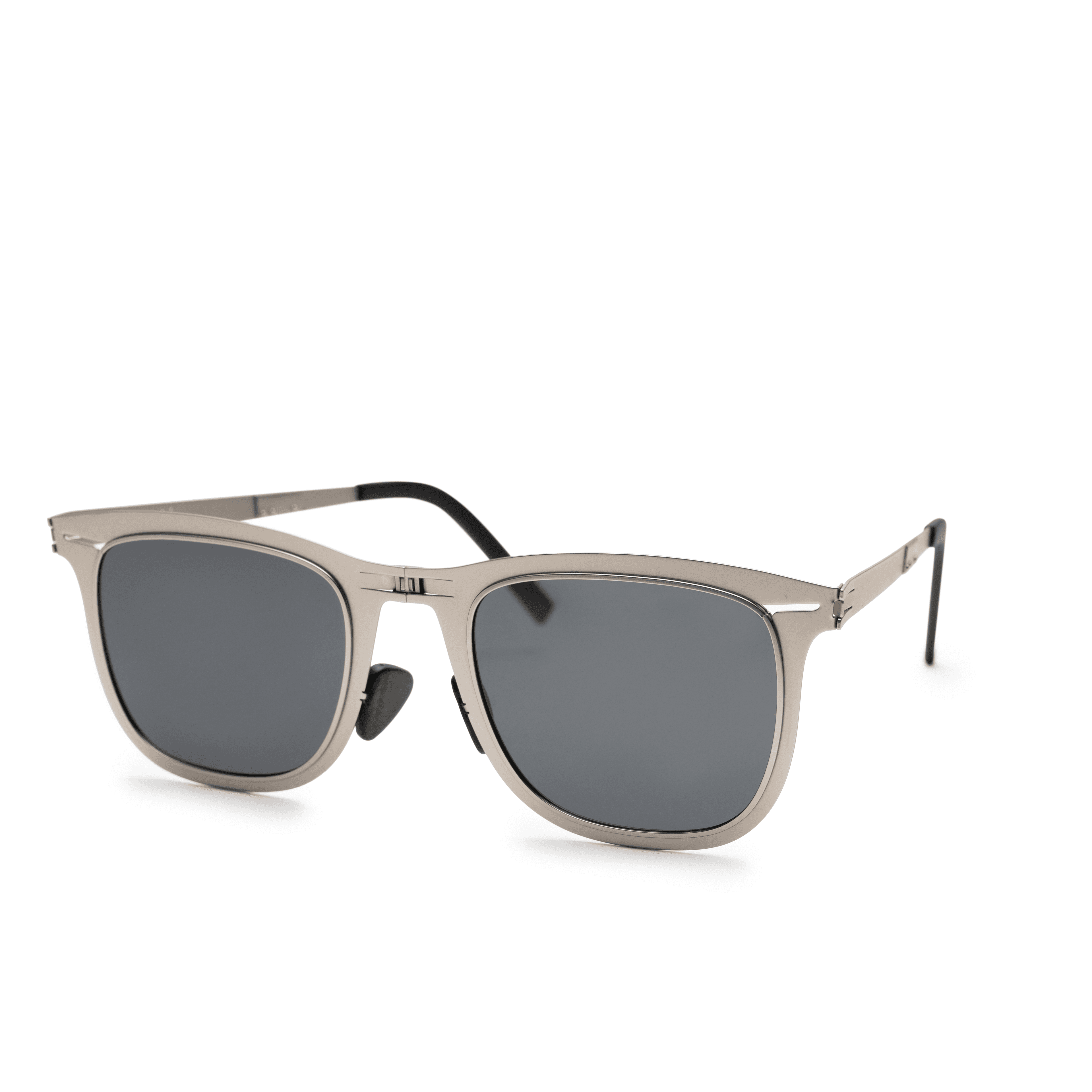 Rain Silver On Black Sunglasses