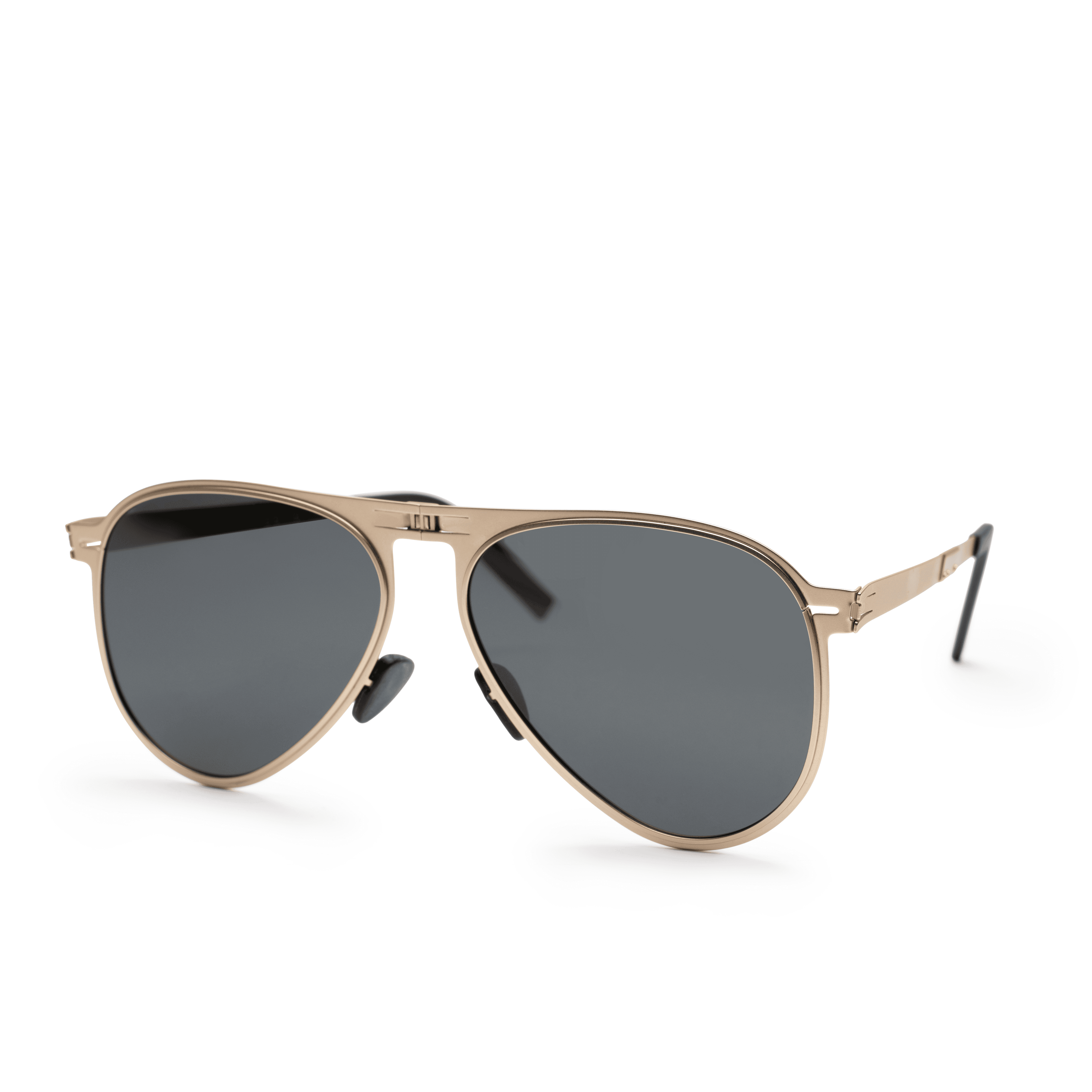 Sky Gold On Black Sunglasses