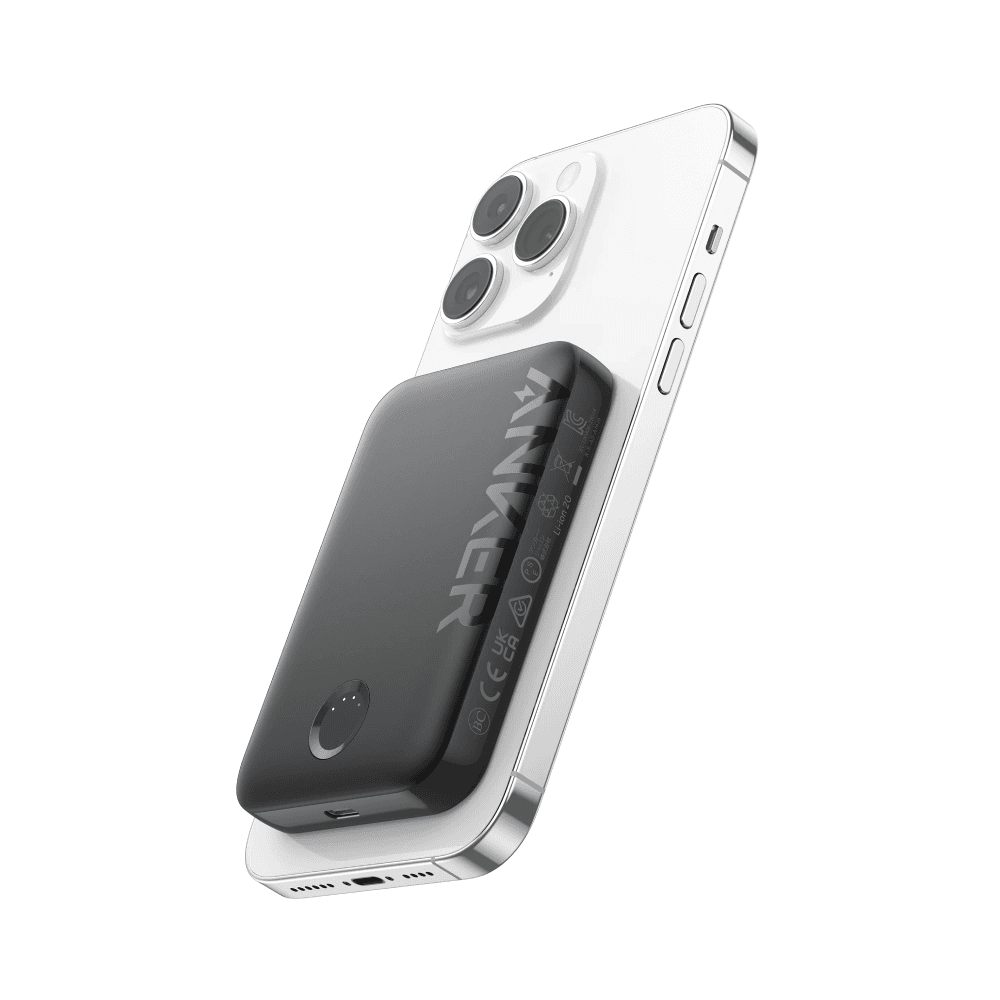 Anker MagGo 321 Wireless + Magnetic Battery / Supports MagSafe / 5000mAh Capacity / Black