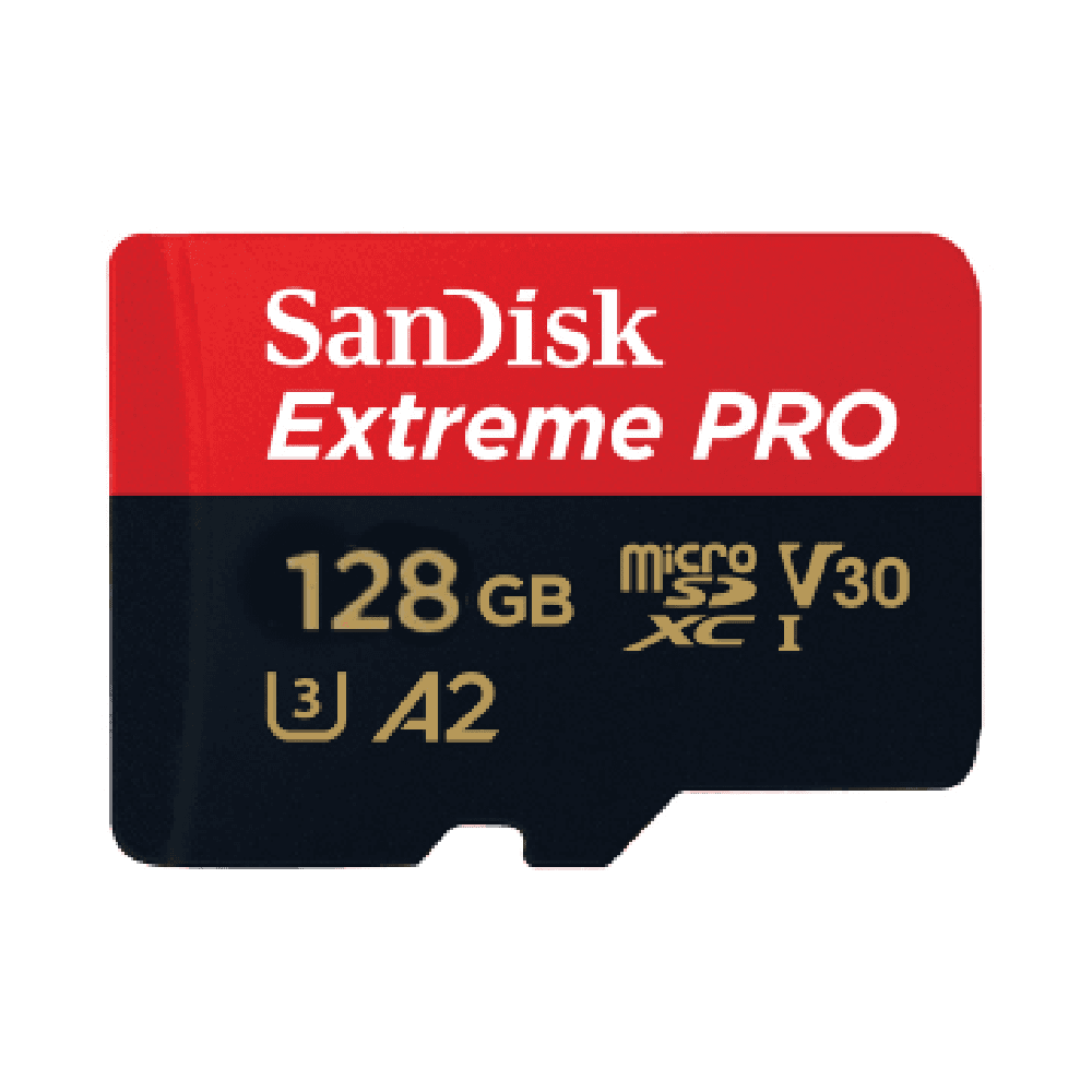 SanDisk 128GB Extreme Pro MicroSD UHS-I Card with Adapter
