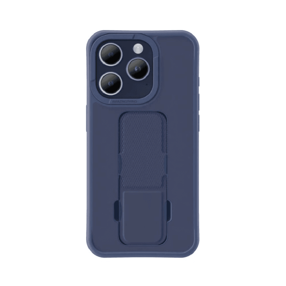 كفر AmazingThing Matte Pro لايفون 15 برو / يدعم ماجسيف / فيه مسكة و ستاند / ازرق