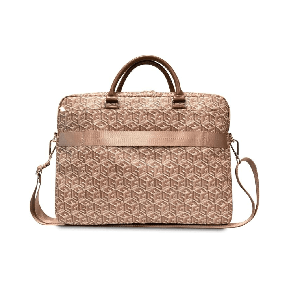 Guess Nylone 16 Inch Computer Bag Brown