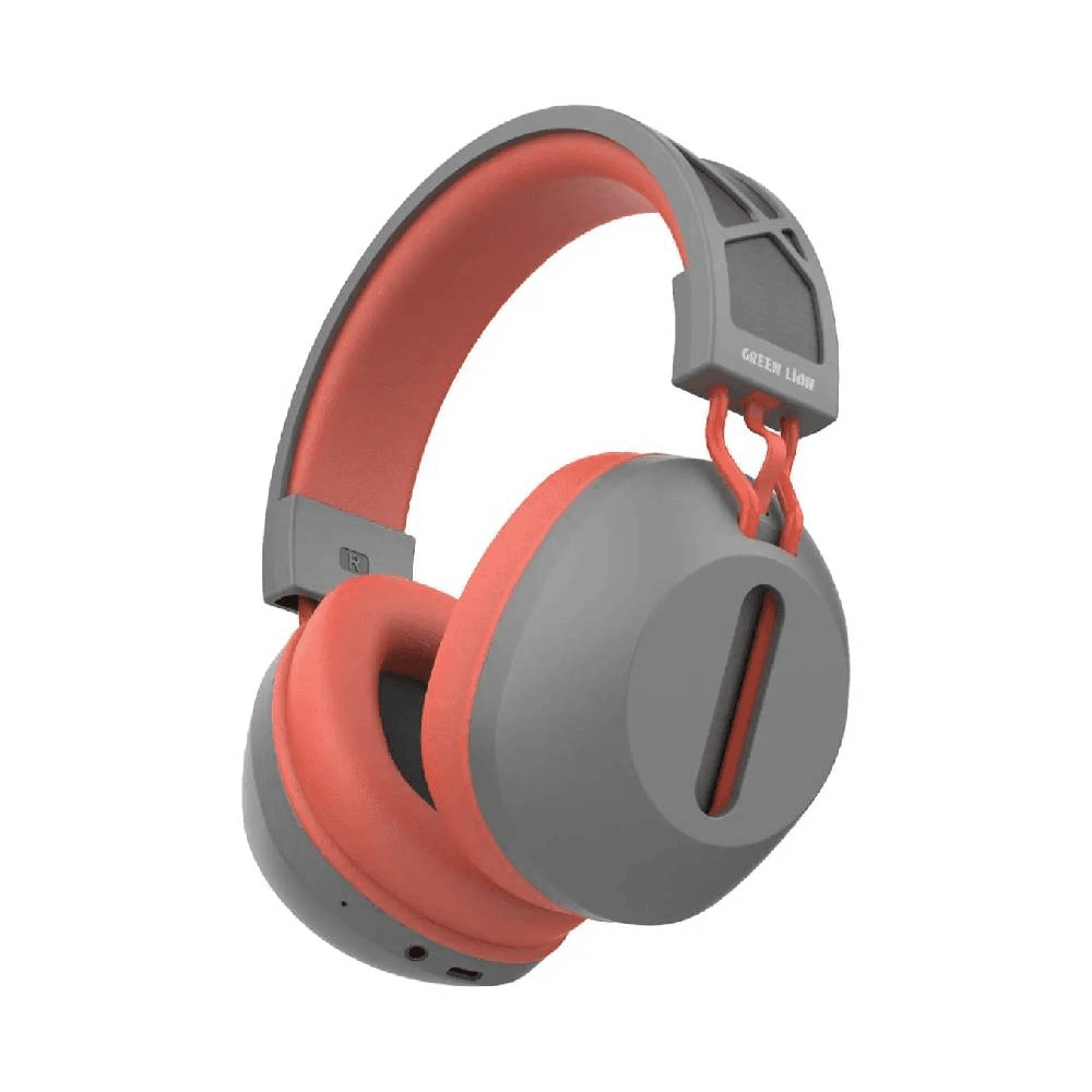 Green Lion SolarEcho ANC Solar Powered with Active Noise Cancelling Wireless Headphones Orange