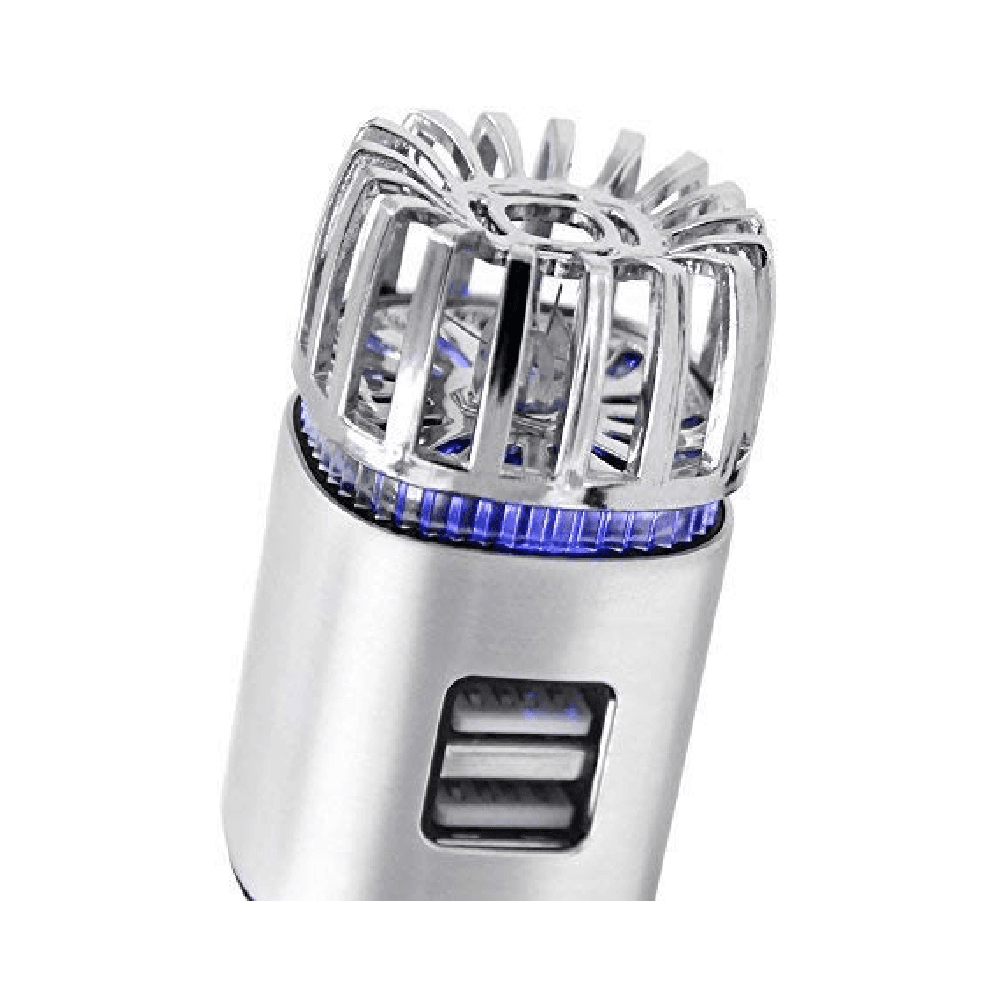 2-in-1 Car Charger Air Purifier Silver