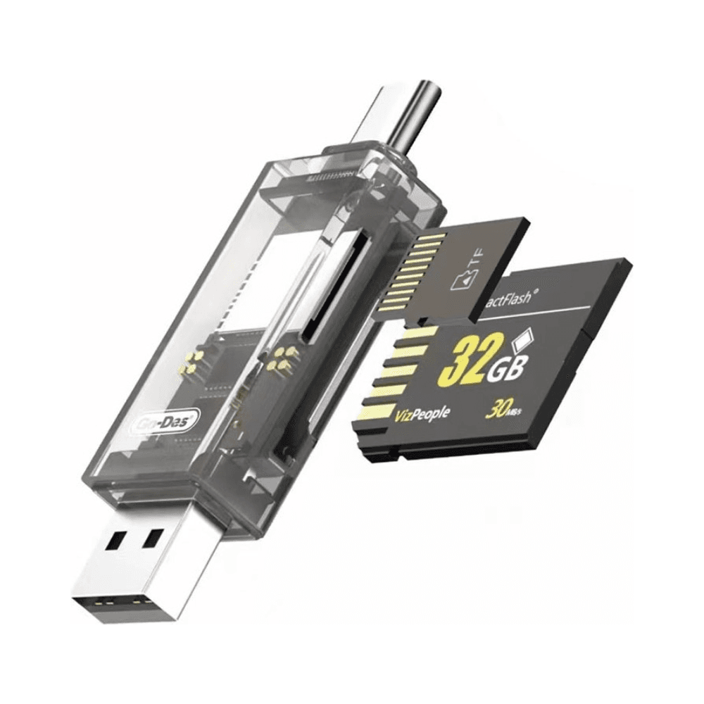 Go-Des 4 in 1 TF/SD Card Reader GD-DK006