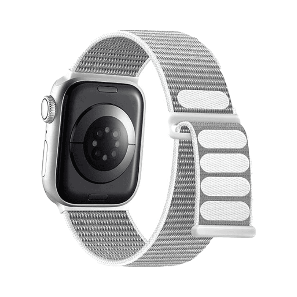 Nylon Fabric Strap For Apple Watch - Grey & White - 42/44/45/49mm