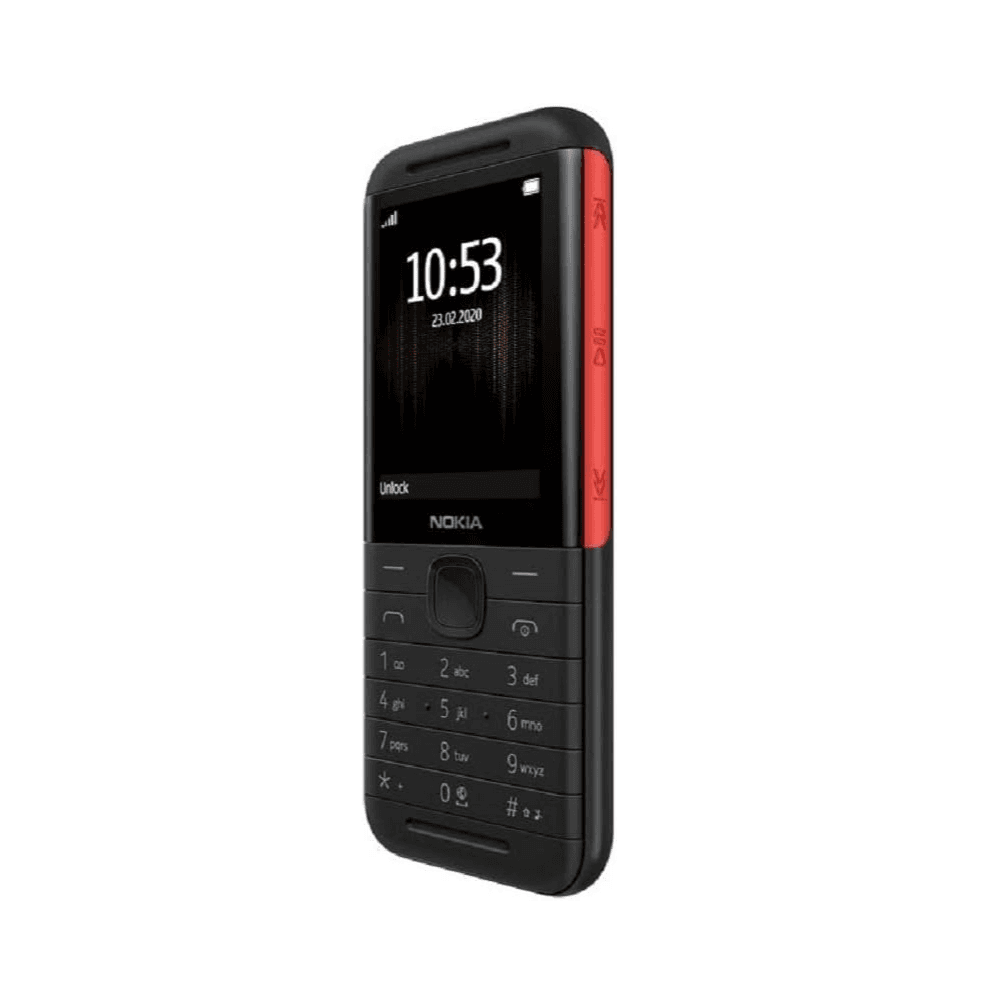 نوكيا 5310 هاتف مزدوج الشريحة باللون الأسود والأحمر