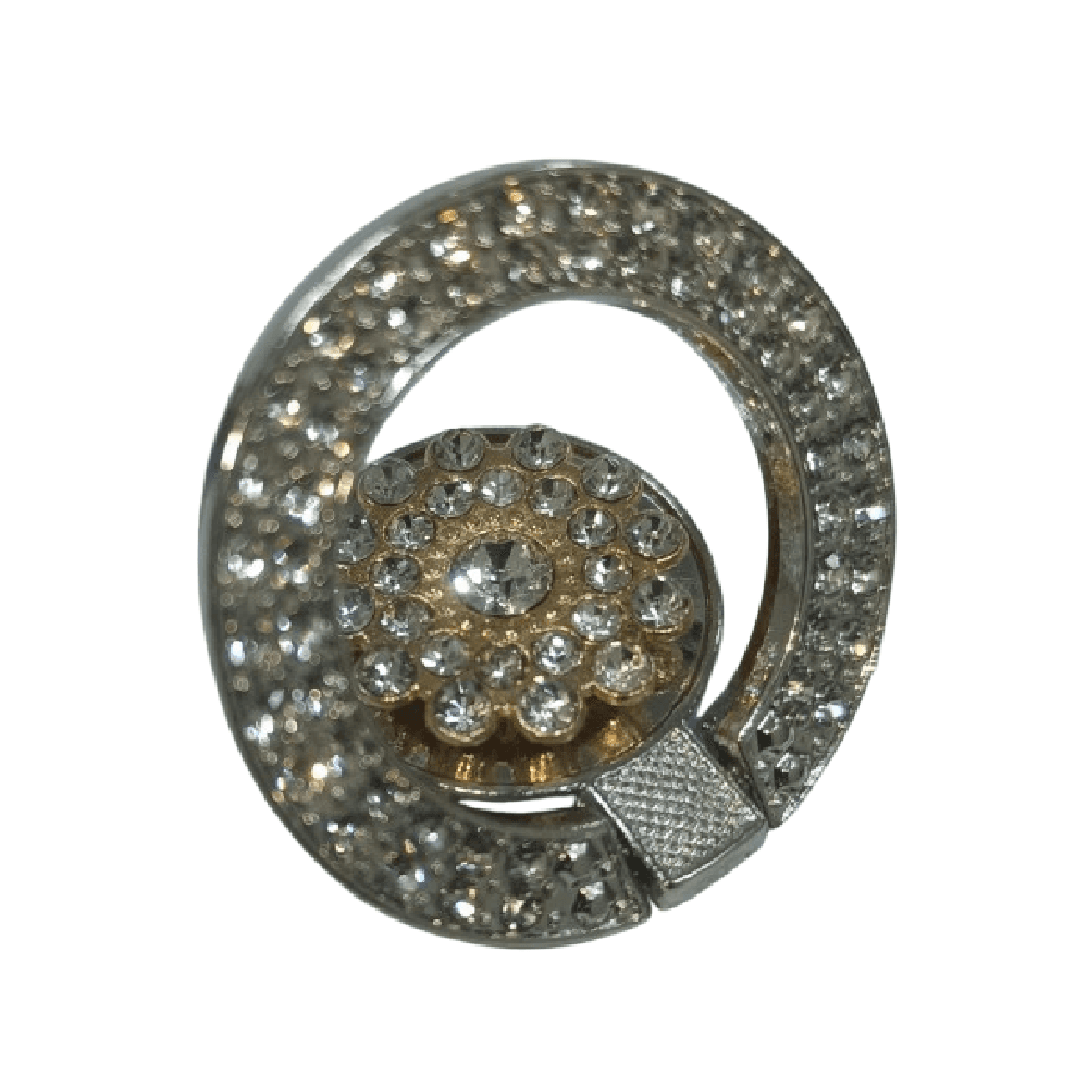 Fancy Round Ring Holder For Mobile - Silver