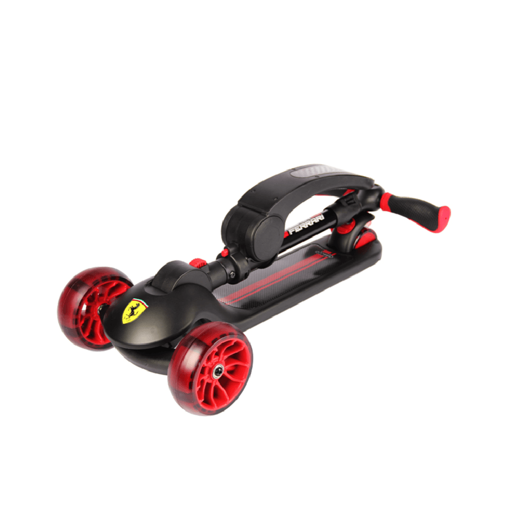 Ferrari Foldable Twist Scooter For Kids 2 In 1 Black