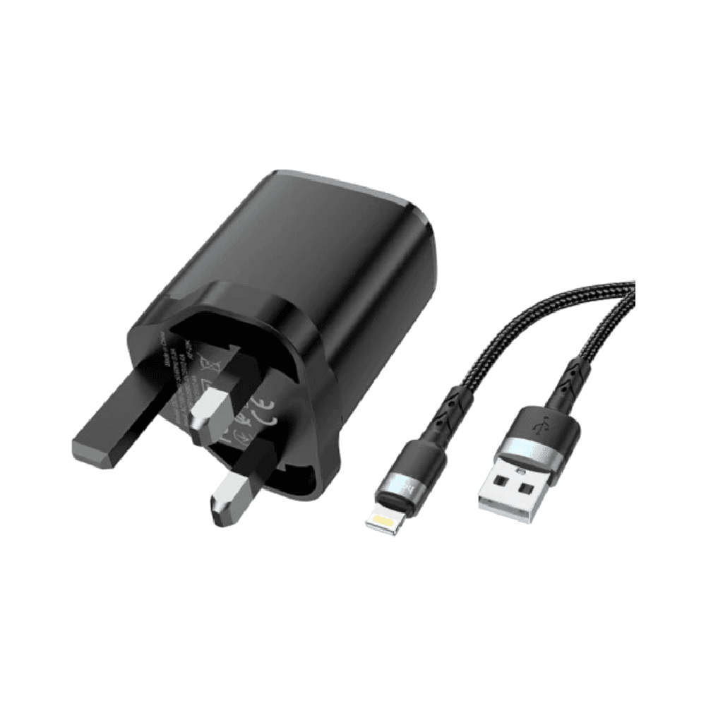 Hoco DC16 Lightning Dual Port Charger Set