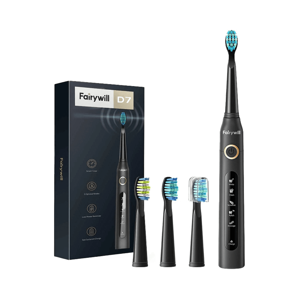 Fairywill D7 Electric Toothbrush - Black