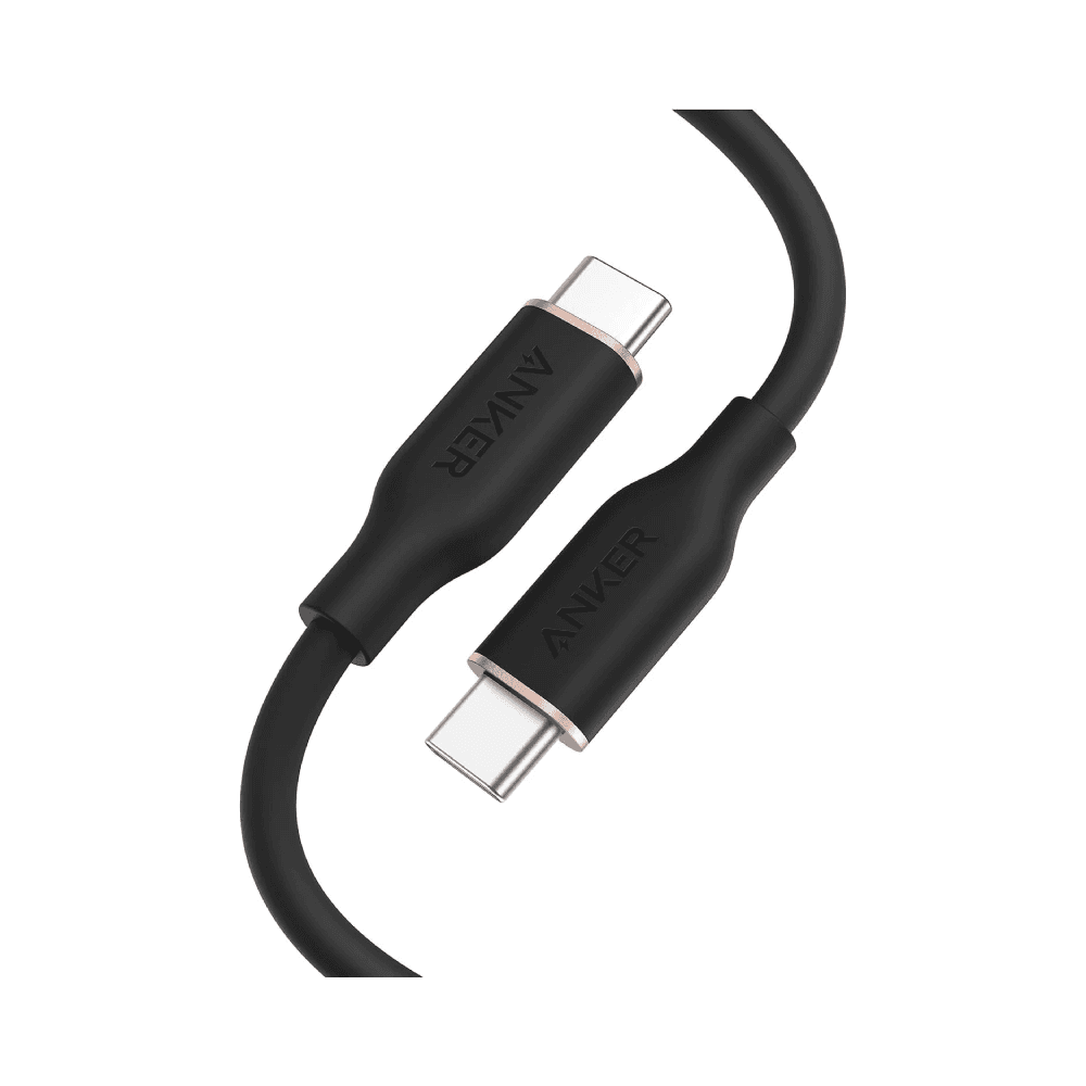 Anker A8553H11 Powerline Iii Flow 100W Usb-C To Usb-C Cable 6Ft Midnight Black