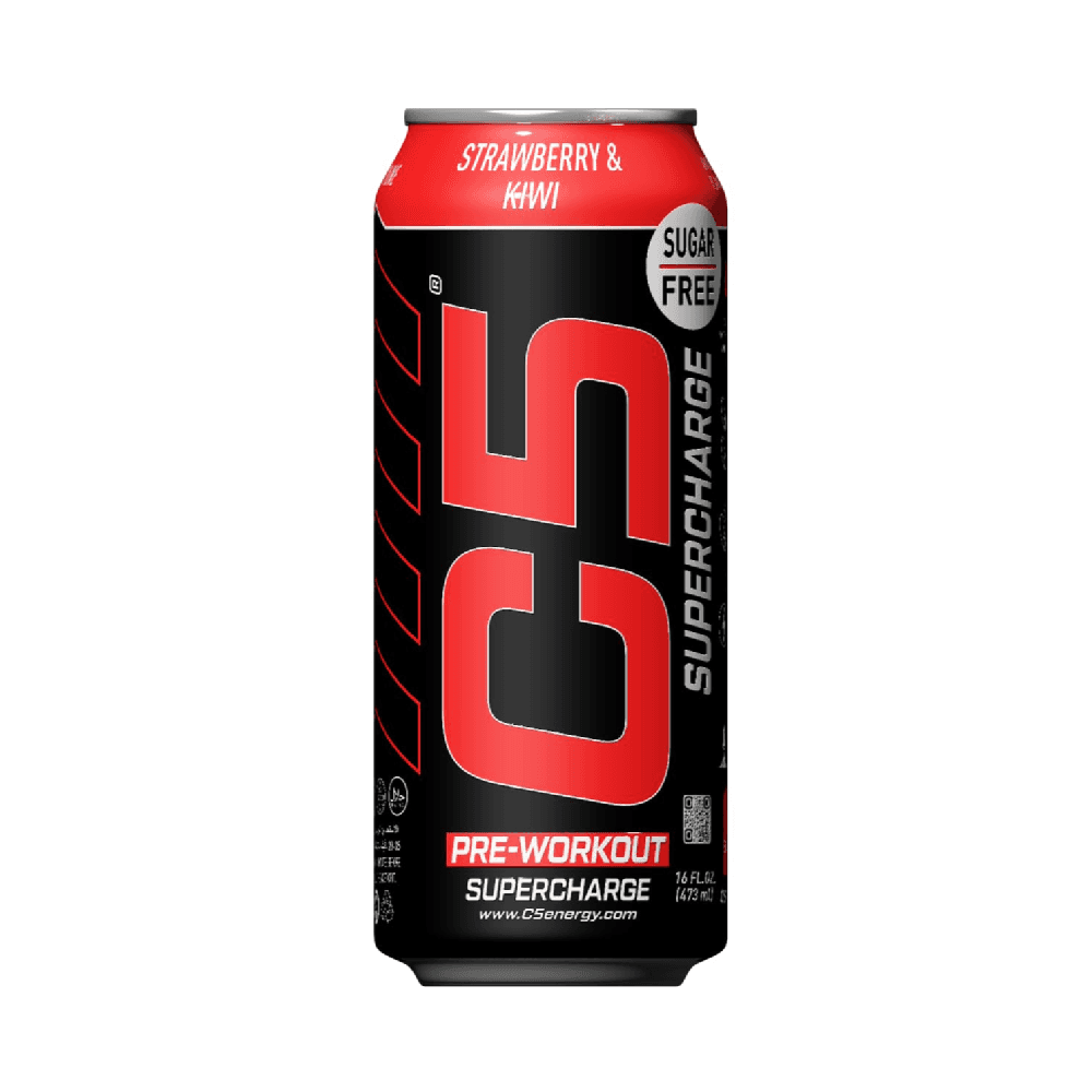C5 Pre-Workout Supercharge 473Ml Strawberry & Kiwi Sugar Free (Buy 2 Get 1 Free)