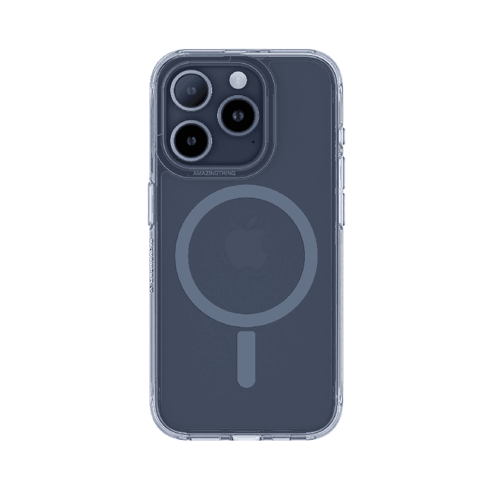 كفر AmazingThing Titan Pro Mag لايفون 15 برو / ضد الطيحات / يدعم MagSafe / ازرق